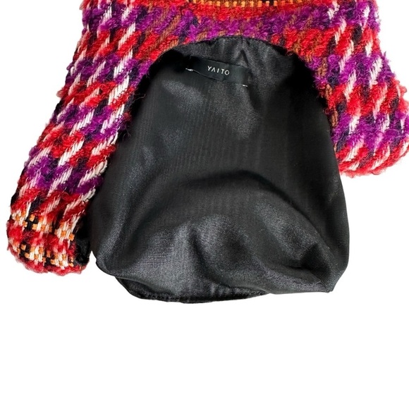 Carlton Yaito Wool Flannel Knot Bag Multicolor Small Purse - Picture 11 of 13